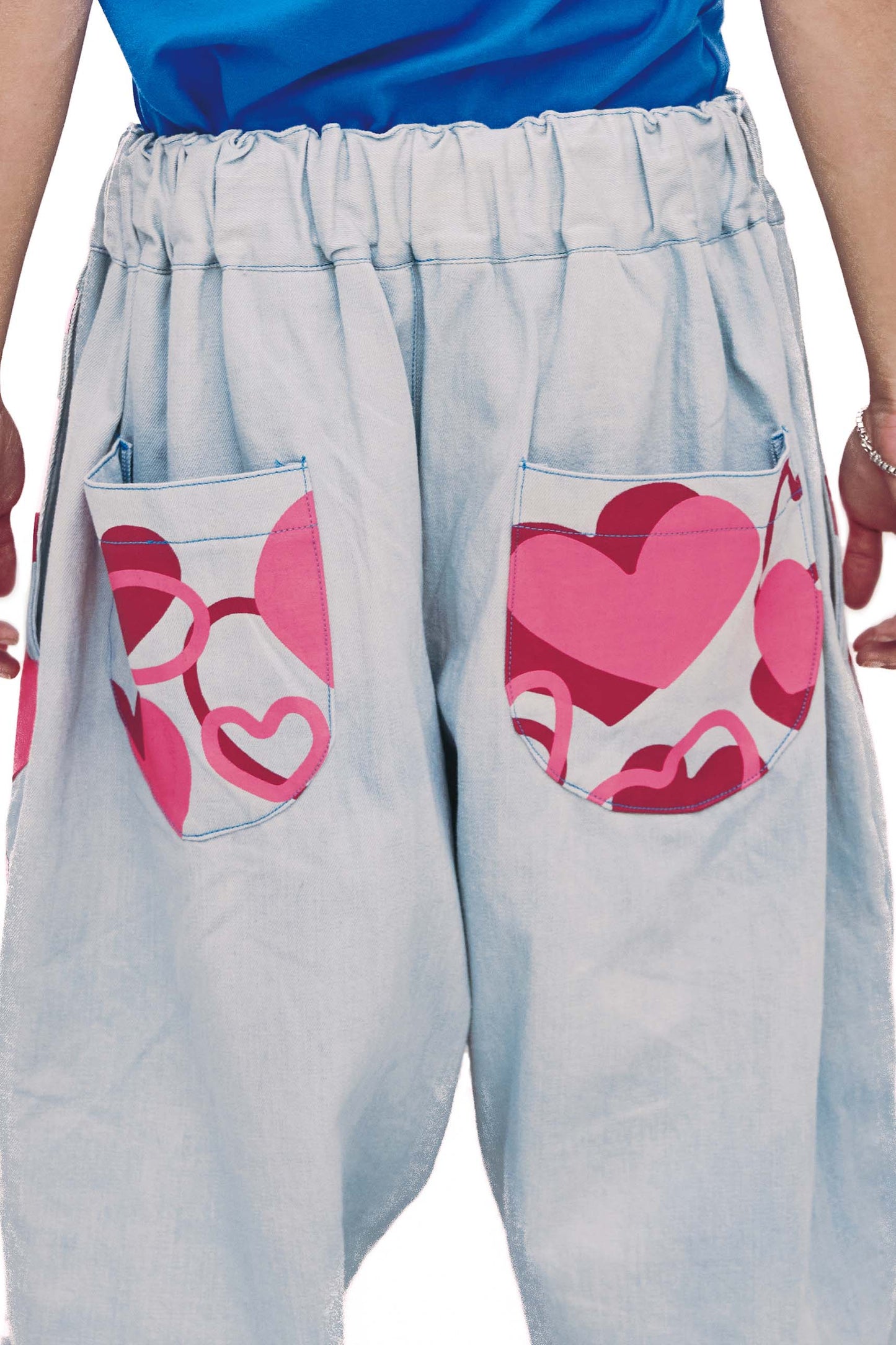 heart denim jeans