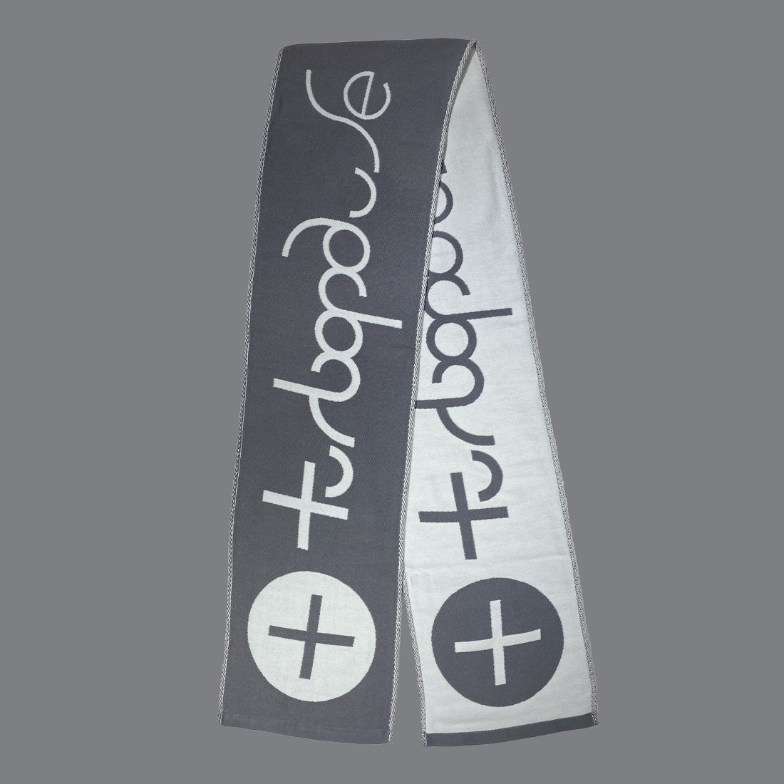 grey logo football scarf